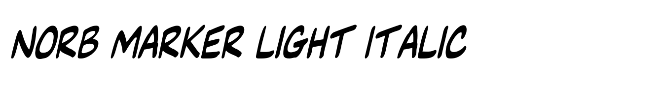 NorB Marker Light Italic